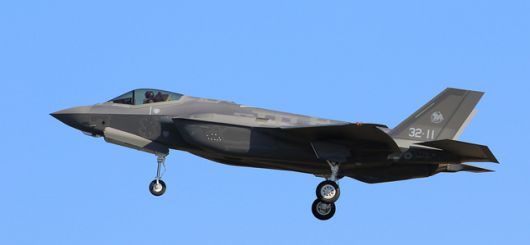 Eleventh F35A Lightning II serialled 32-11 during its maiden flight Eleventh F35A Lightning II serialled 32-11 during its maiden flight